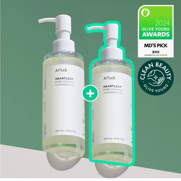 Anua Heartleaf Pore Control Cleansing Oil 200mL Double Set - Picture 1 of 5
